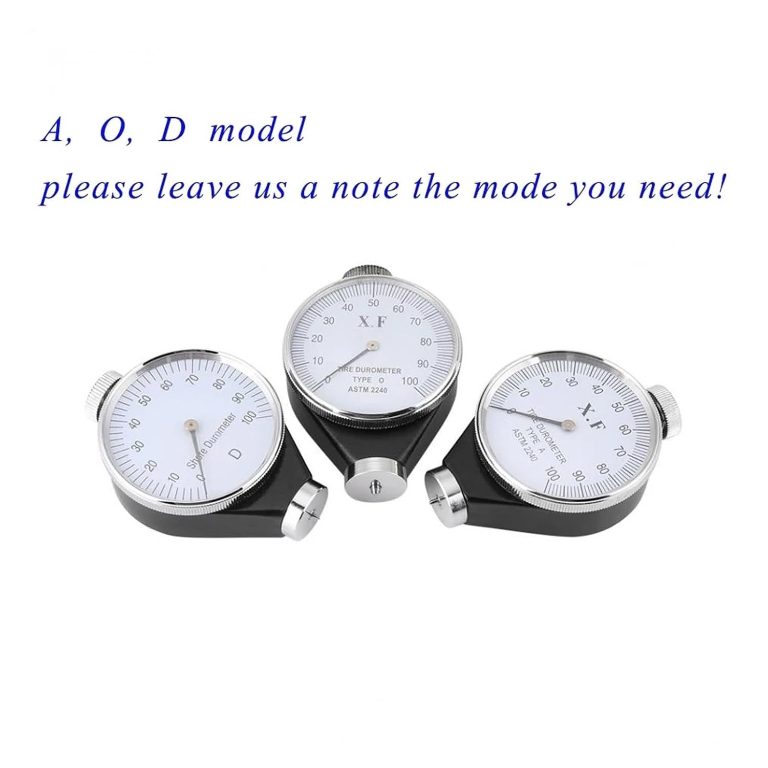 Hardness Tester, Shore Durometer A/O/D 0-100 HA Rubber Tire Hardness Tester Meter For Plastic Leather Rubber Multi-resin,Excellent Portability(Type A)