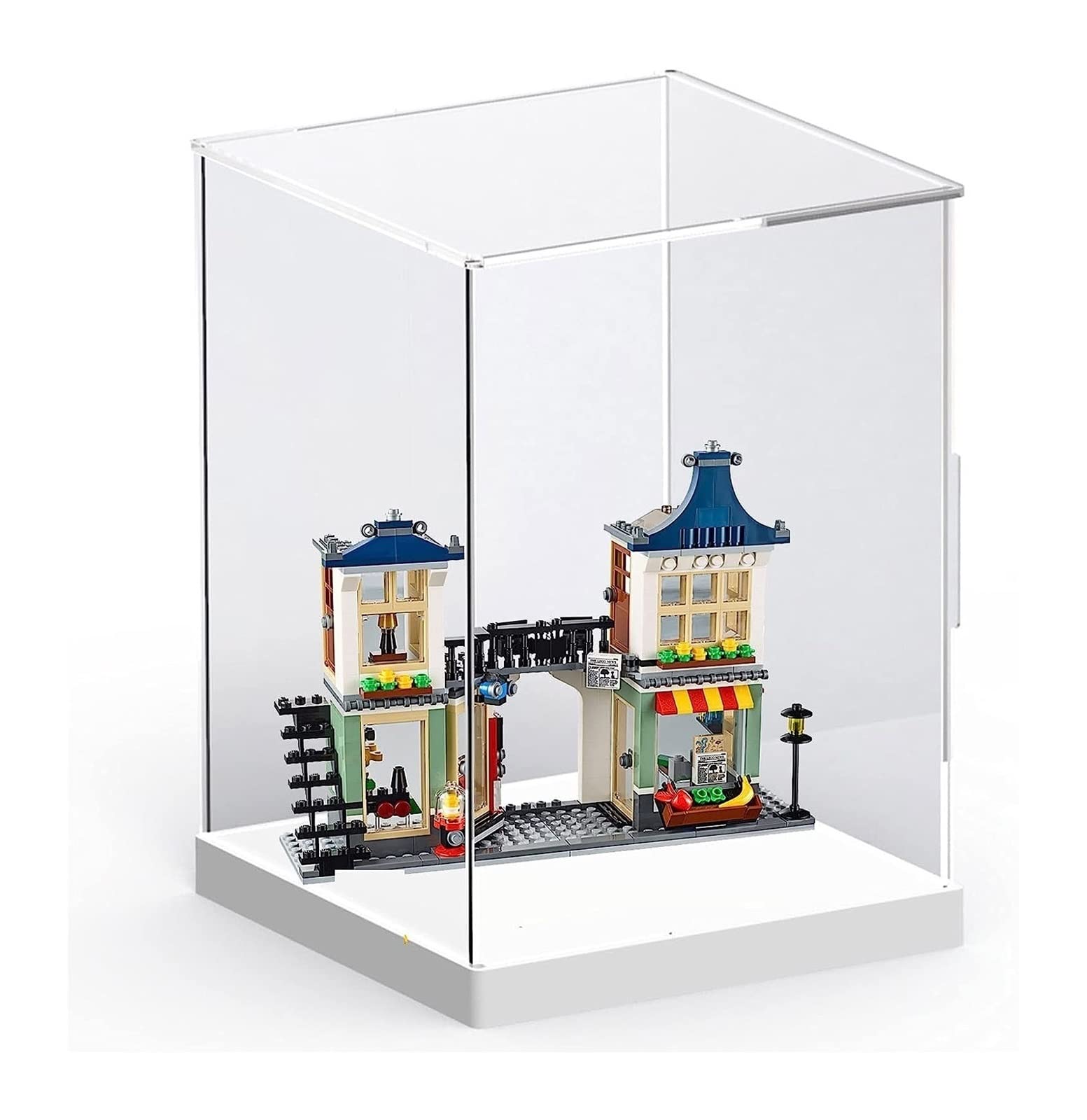 Amazon.com: Acrylic Organiser Storage Rack Acrylic Display Case Showcase,  Self-assembly Cube Dustproof Cover For Office Store Museum Display,  Removable Storage Protection Box, Stackable White Base ( Color : Clear :  Home &