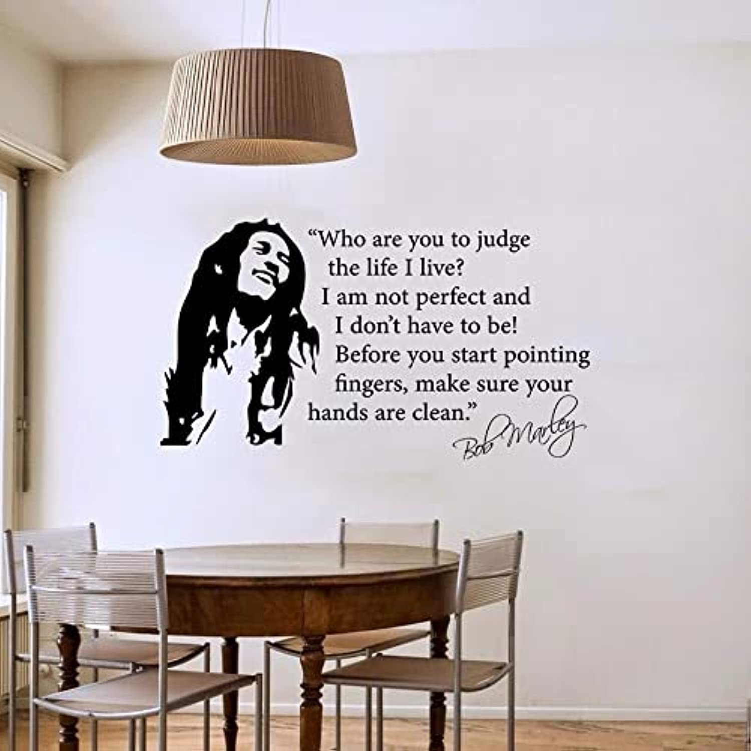 Spoil Your Wall Bob Marley Quotes Sticker, Arts Home Décor Decals, 70x50 cm