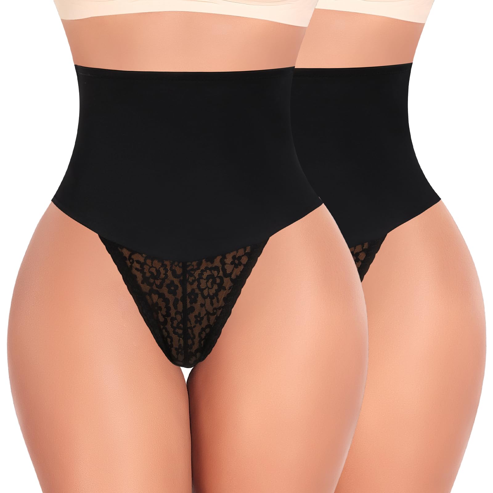 Werena Tummy Control Thong Shapewear for Women Lace Shaping Thong Girdle