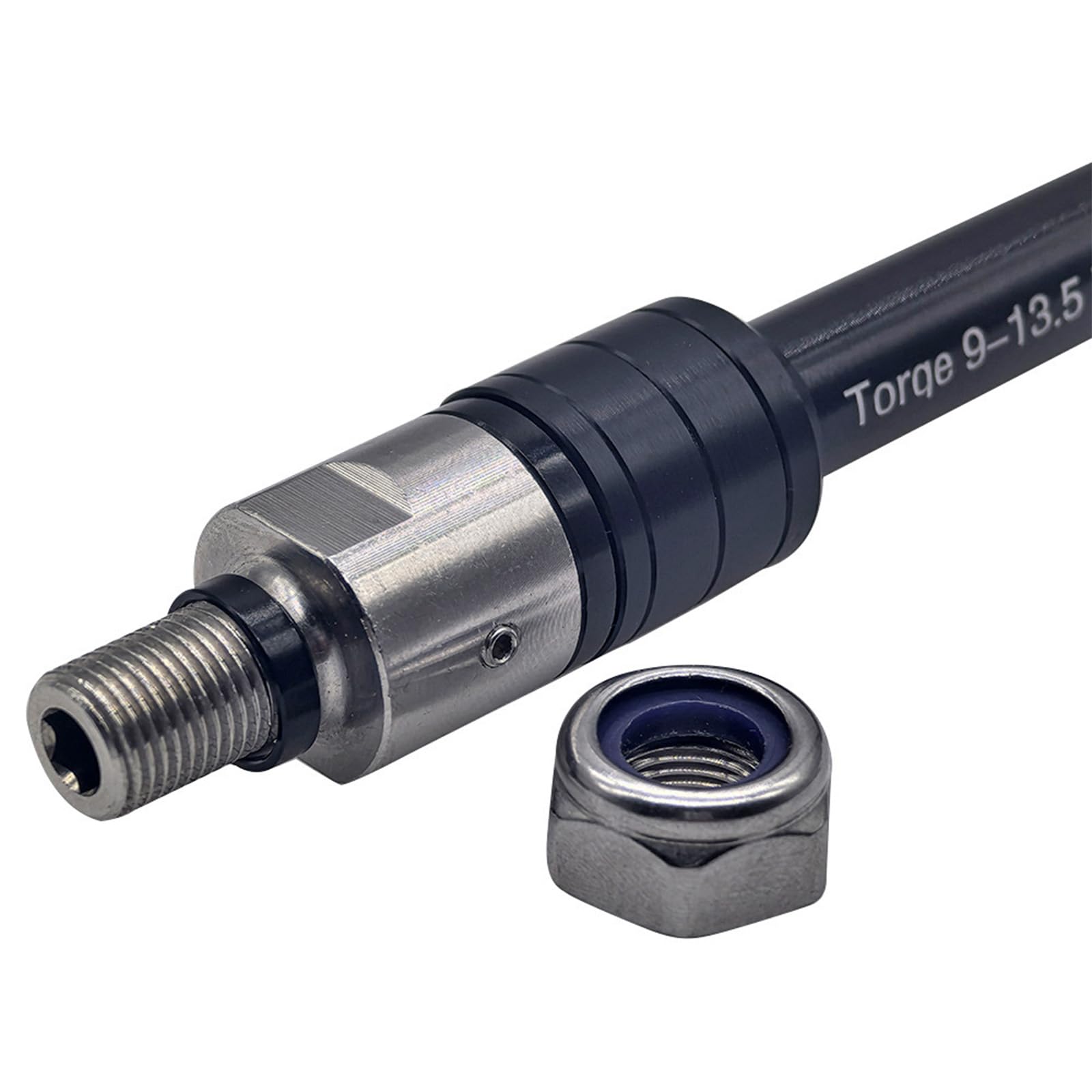 Adattatore per rimorchio per bicicletta, M12 x 1,0, regolabile 160 – 178 mm, asse posteriore per bicicletta, con distanziatori, compatibile con 135/142/148 mm, per rimorchio, mountain bike, bici da