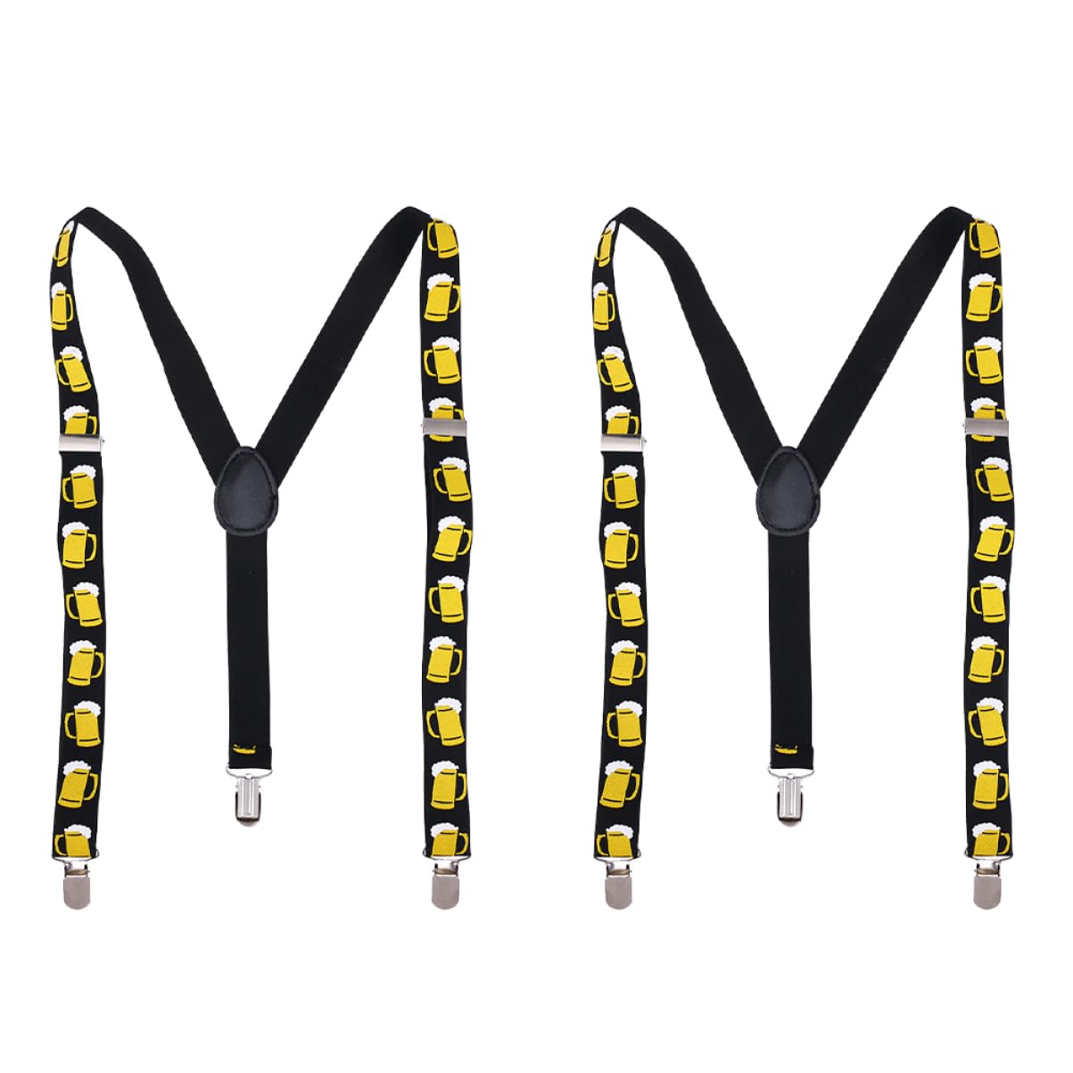 NOLITOY 2pcs Shoulder Girdle Suspenders Strap with Beer Printing for Parties Birthdays and Daily Wear Durable Design and