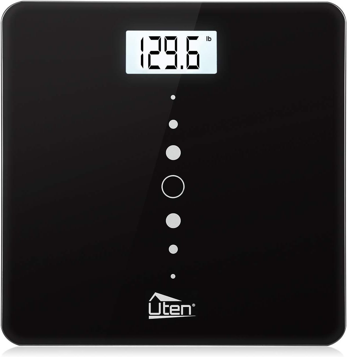 Uten Digital Body Scale, Bathroom Weight with Step-On Technology, Backlight Display, Round Corner Design and 8MM Glass, 440lb/200kg Capacity