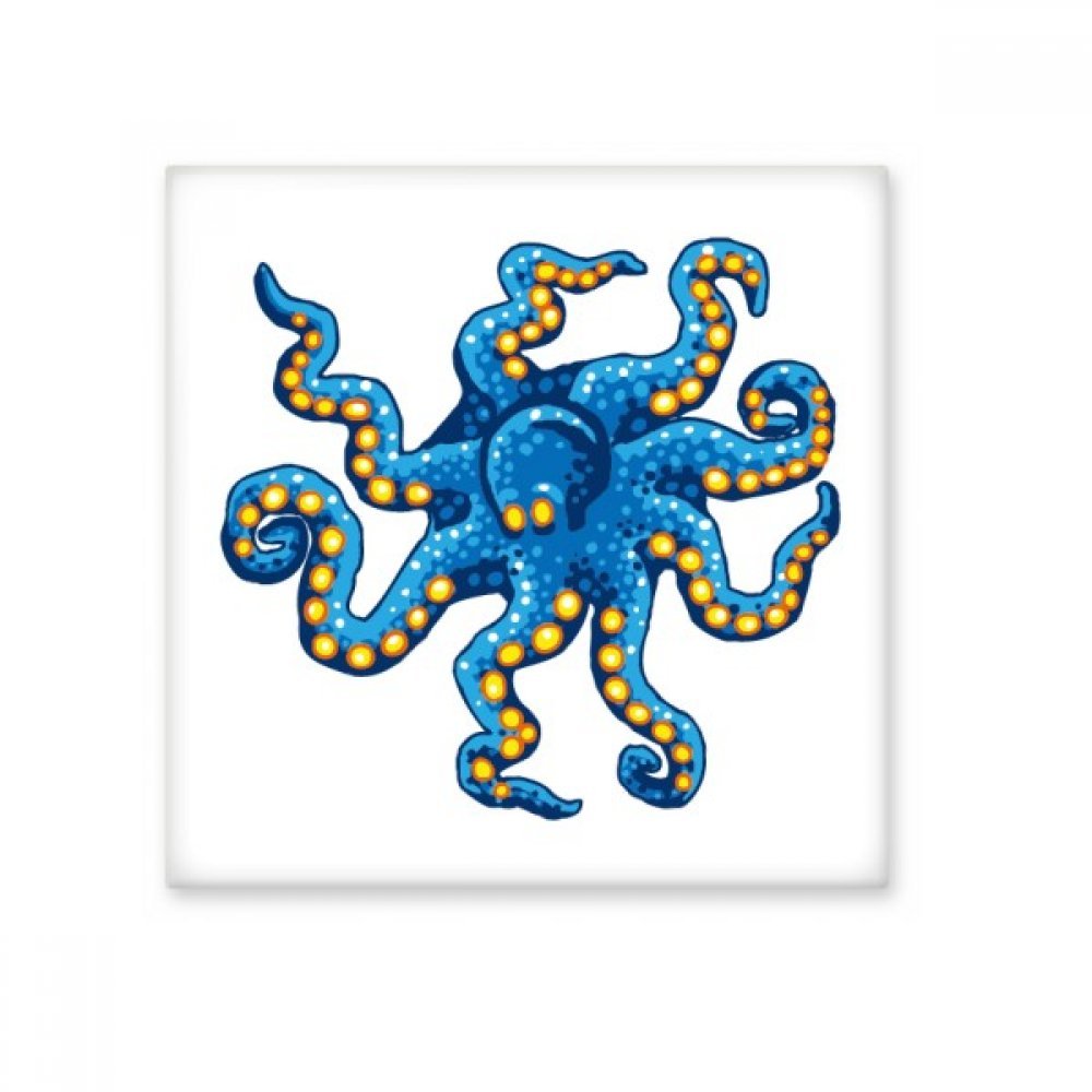 Carreaux de céramique brillant motif pieuvre bleu marine