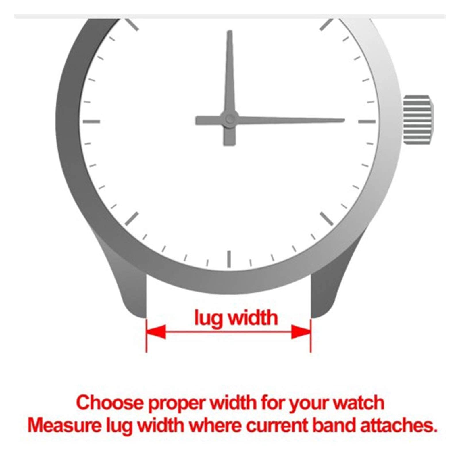 Bracelets de Montre en Acier Inoxydable Bracelet en Acier Inoxydable Poli(Silver,22mm)