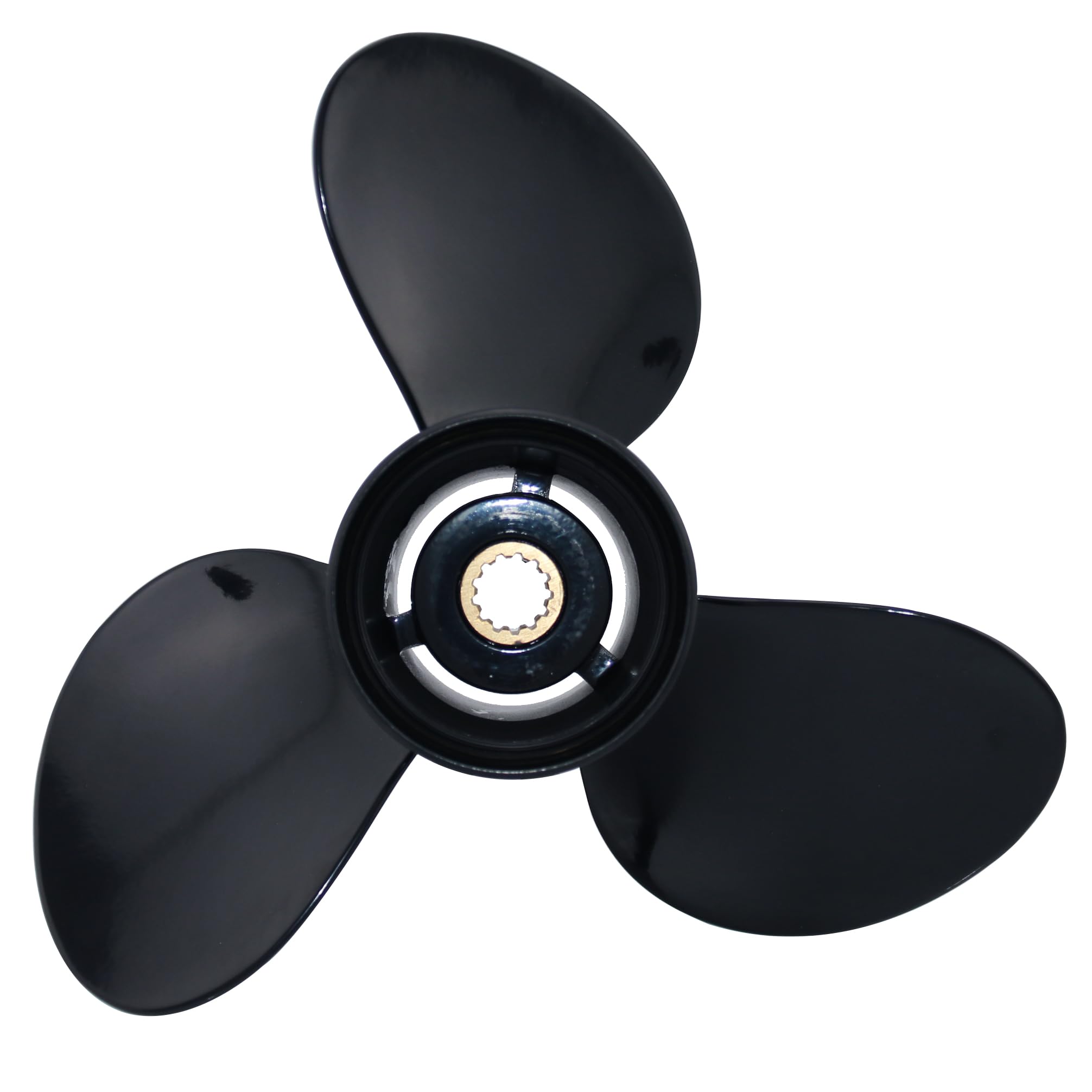 CAPTAIN Outboard Propeller fit Johnson Evinrude 40-75 HP Engines, 12 1/4 Diameter x 15 Pitch Boat Propeller, 13 Spline Tooth, RH, Aluminum Part