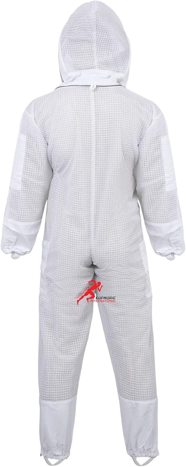 Euphoric 3 Layer Bee Suit, Ventilated Beekeeping Suit, Sting Proof Beekeeper Suit, Fencing Veil Bee Keeper Suit With Gloves
