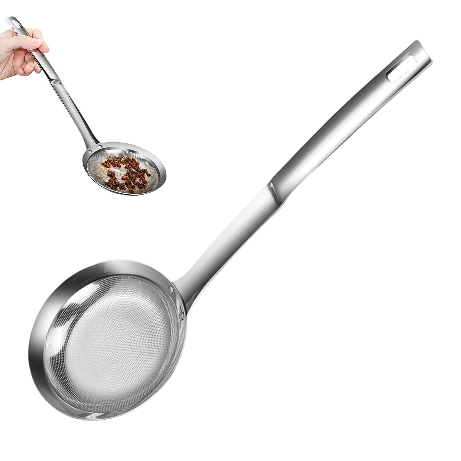 3 Pezzi Grandi Cucchiai Acciaio Inox, Cucchiaio da Buffet Cucchiaini Lunghi, Server per Buffet in Acciaio Inox, Cucchiai da Tavola, Grandi Cucchiaio da Portata per Casa, Banchetto, Ristorante Hotel