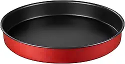 Forma Redonda Rochedo Bolo Perfeito 30cm, Vermelha, Revestimento Antiaderente, Fácil de Desenformar, Cozimento Uniforme, Não Gruda e Livre de PFOA