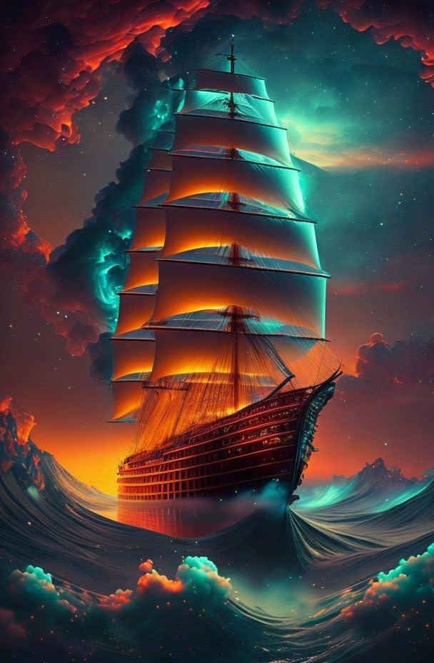 Affiches sur toile decoration murale paysage de nuit 58 x 90 cm peinture moderne