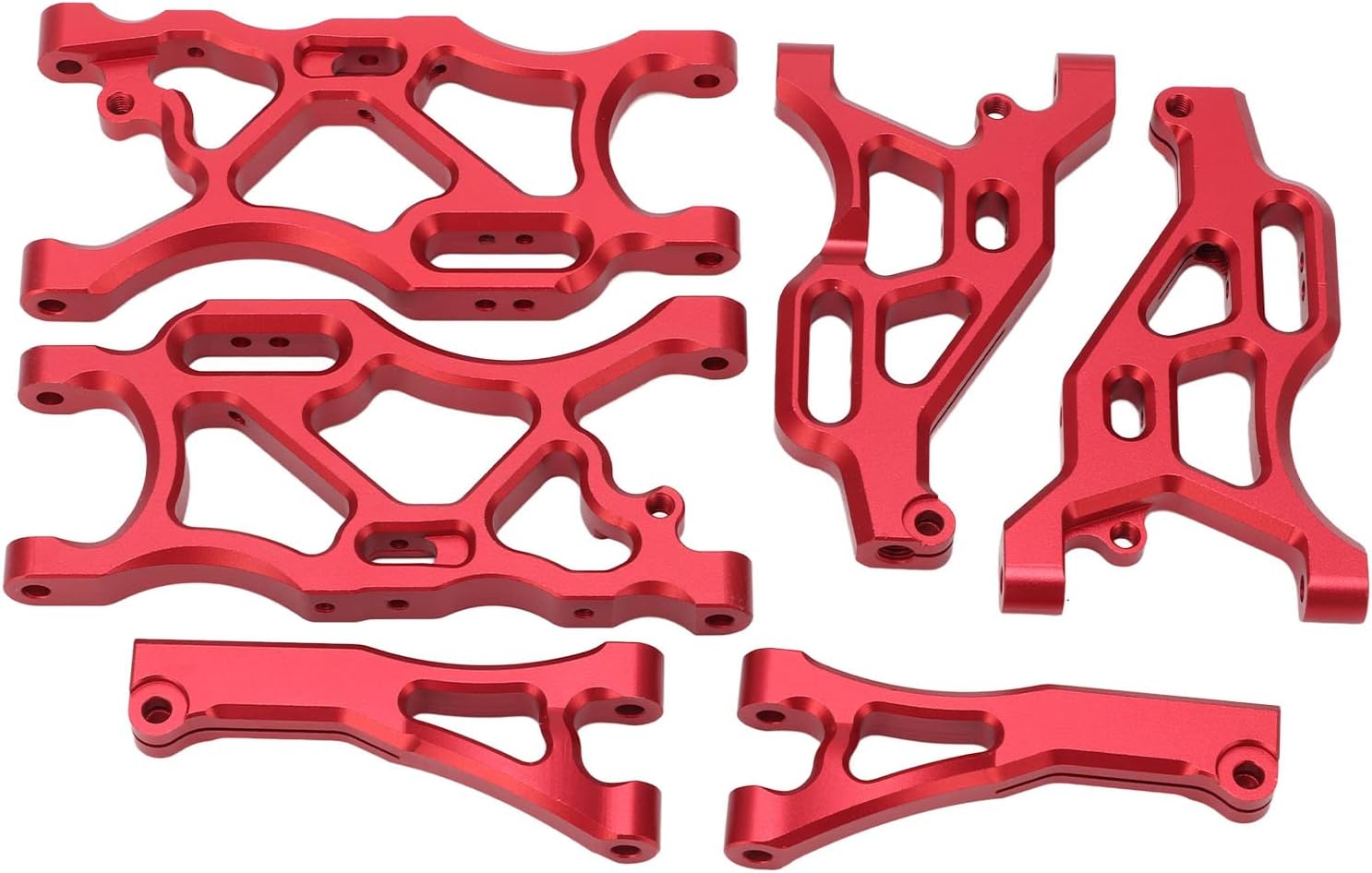 RC Suspension Arm Set, RC Front Rear Swing Arms with Ball Compatible for ARRMA 1/7, for Infraction 6S, for 6S 1/8 RC Cars (Red) Body Parts