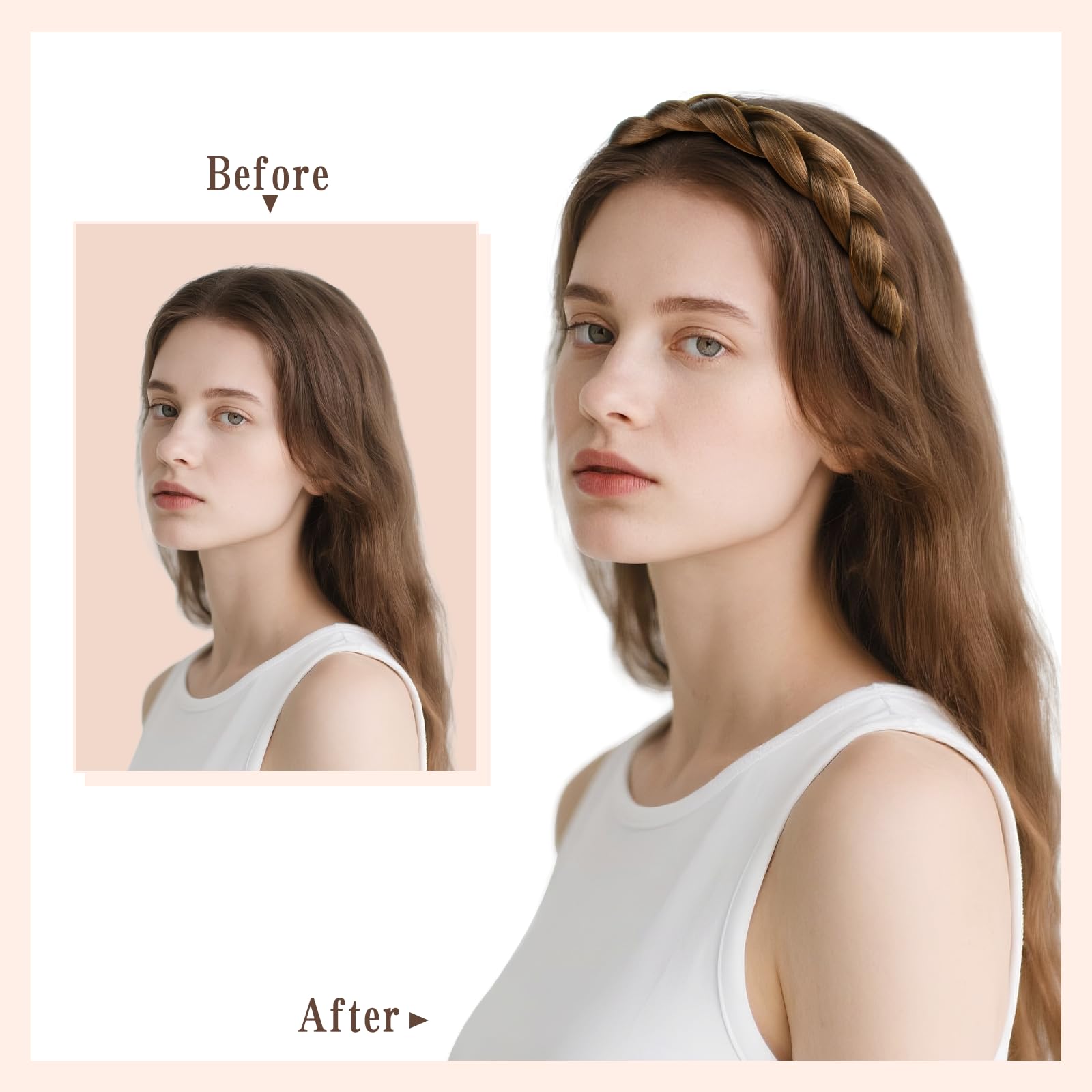 Gevlochten haarband voor dames, gevlochten haarband, vlechten, verstelbaar, voor meisjes, voor Oktoberfest, bruiloften en feesten Gevlochten haarband voor dames, gevlochten haarband, vlechten, verstelbaar, voor meisjes, voor Oktoberfest, bruiloften en feesten