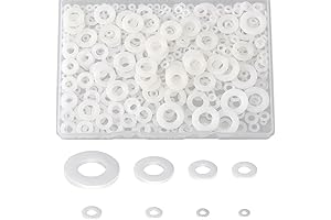 500Pcs Nylon Flat Washer Assortment Kit
