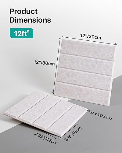 Miniatura 6 de 12 Pack Sound Proof Foam Panels for Walls, Self-Adhesive Acoustic Panels Sound Absorbing