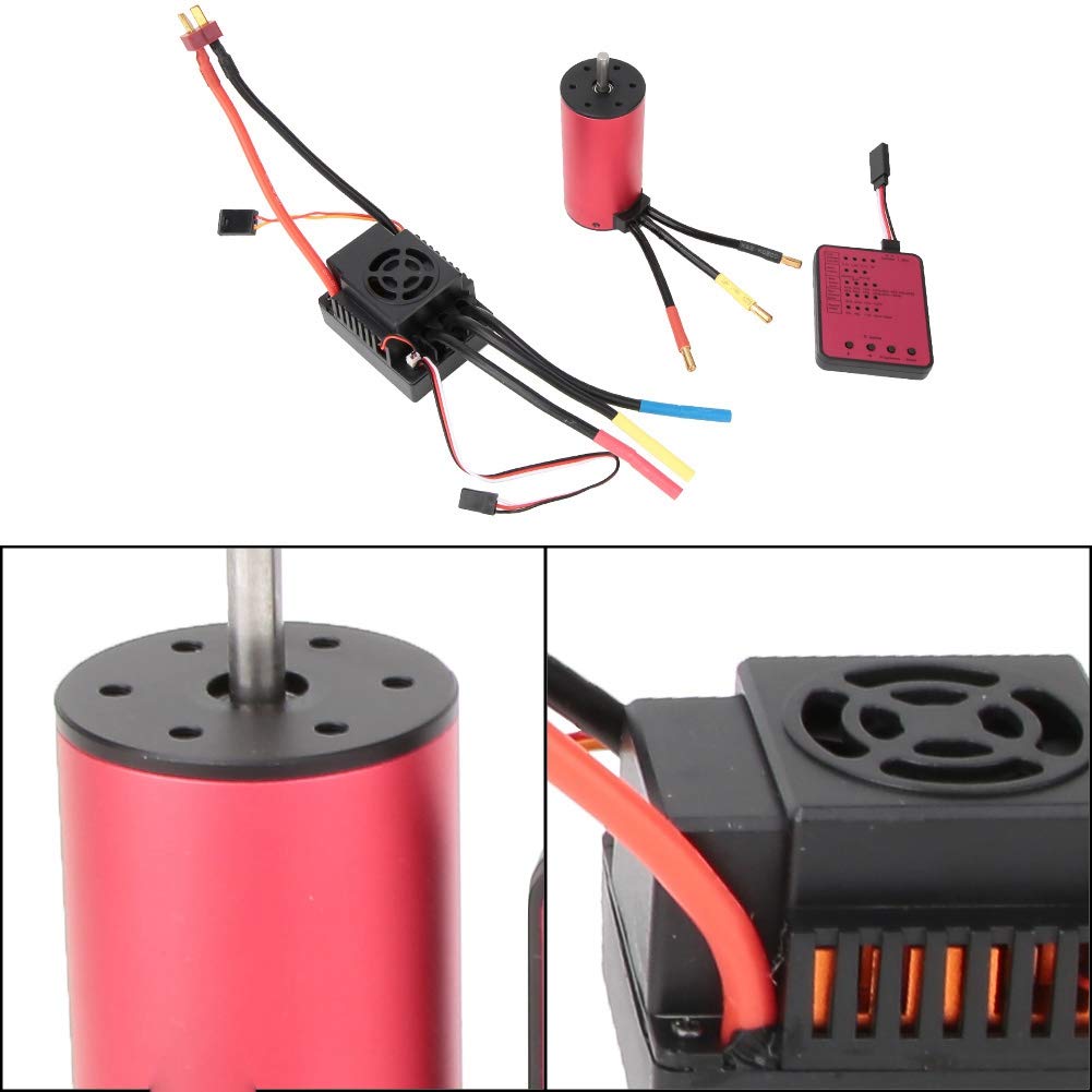 S3674 2250KV Bezszczotkowy silnik 80A Bezszczotkowy zestaw ESC + karta programowa do samochodu RC 1/10