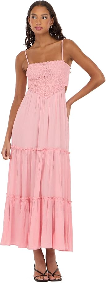 Forever 21 Womens Smocked Maxi Dress