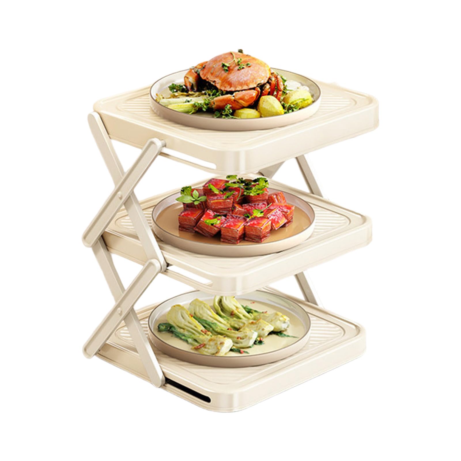Multilayer Kitchen Storage Rack ABS Organizers for Countertop Utensils Organization Permanent ABS Rack