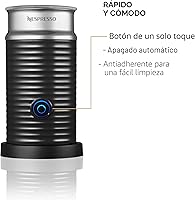Vista 2 de Nespresso Aeroccino 3 Espumador de Leche, Negro, Acero
