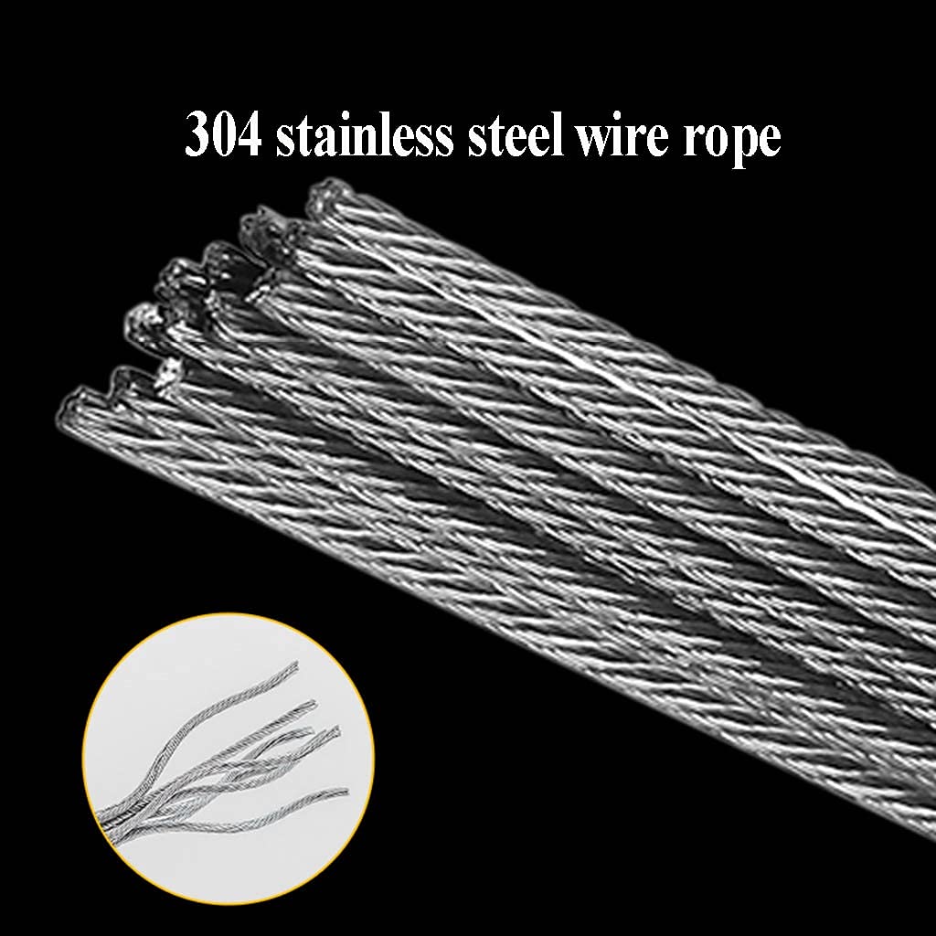 Cabo de aço inoxidável de ， Cable de Acero Inoxidable 304 Resistente, Rollo de 50 m/164 pies(1.2mm)