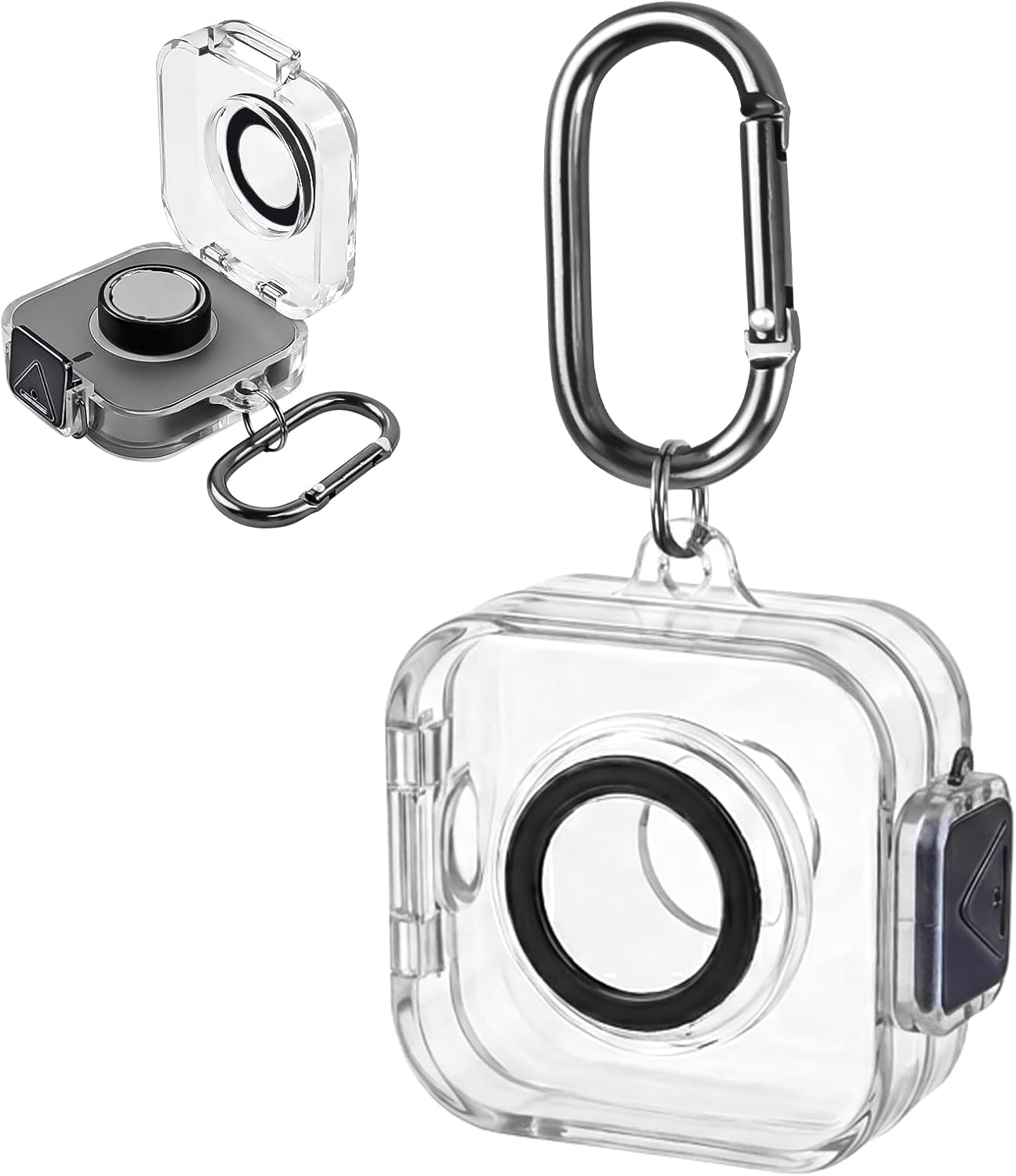 Travel Case, Oura Ring Gen 4 Charger, Hard PC Portable Charger Protective Case with Hook Buckle and Secure Lock for Oura Charger 4