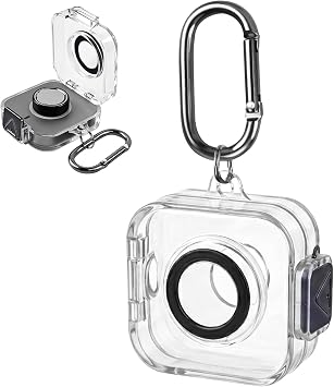 NewJourney Travel Case Compatible with Oura Ring Gen 4/5 Charger, Hard PC Portable Charger Protective Case with Hook Buckle and Secure Lock No Charger Included