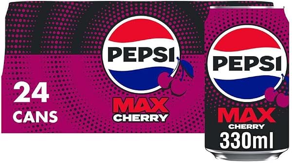 Pepsi Max Cherry No Sugar Cola Cans 24 x 330ml - 1