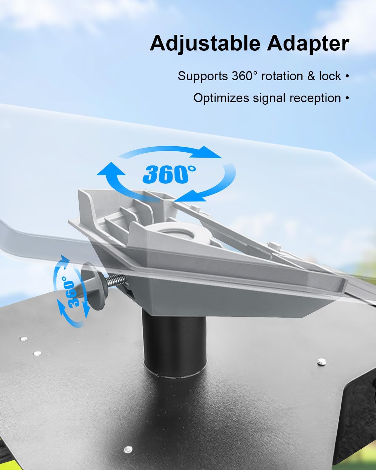 Starlink Mini Battery Adapter with Low Voltage Protector Fit for Milwaukee, Small and Portable Starlink Mini Mounting Kit with 6.56FT DC Power Cable, Battery Pack with Adjustable Mount Adapter