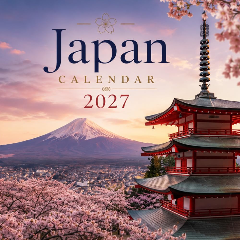 Japan Calendar 2027: 15 Month Monthly Planner | Scenic Destinations with Place Names