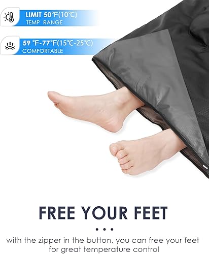 Miniatura 6 de Saco de dormir, para mochila, ligero, impermeable, para clima frío, campamento, senderismo, viajar, cacería, con bolsa de compresión, para adulto y