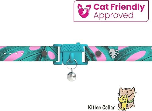 Vista 39 de Kittyrama Collar de gato Aqua con campana, ganador del premio, aprobado por veterinarios, liberación rápida, ligero y cómodo