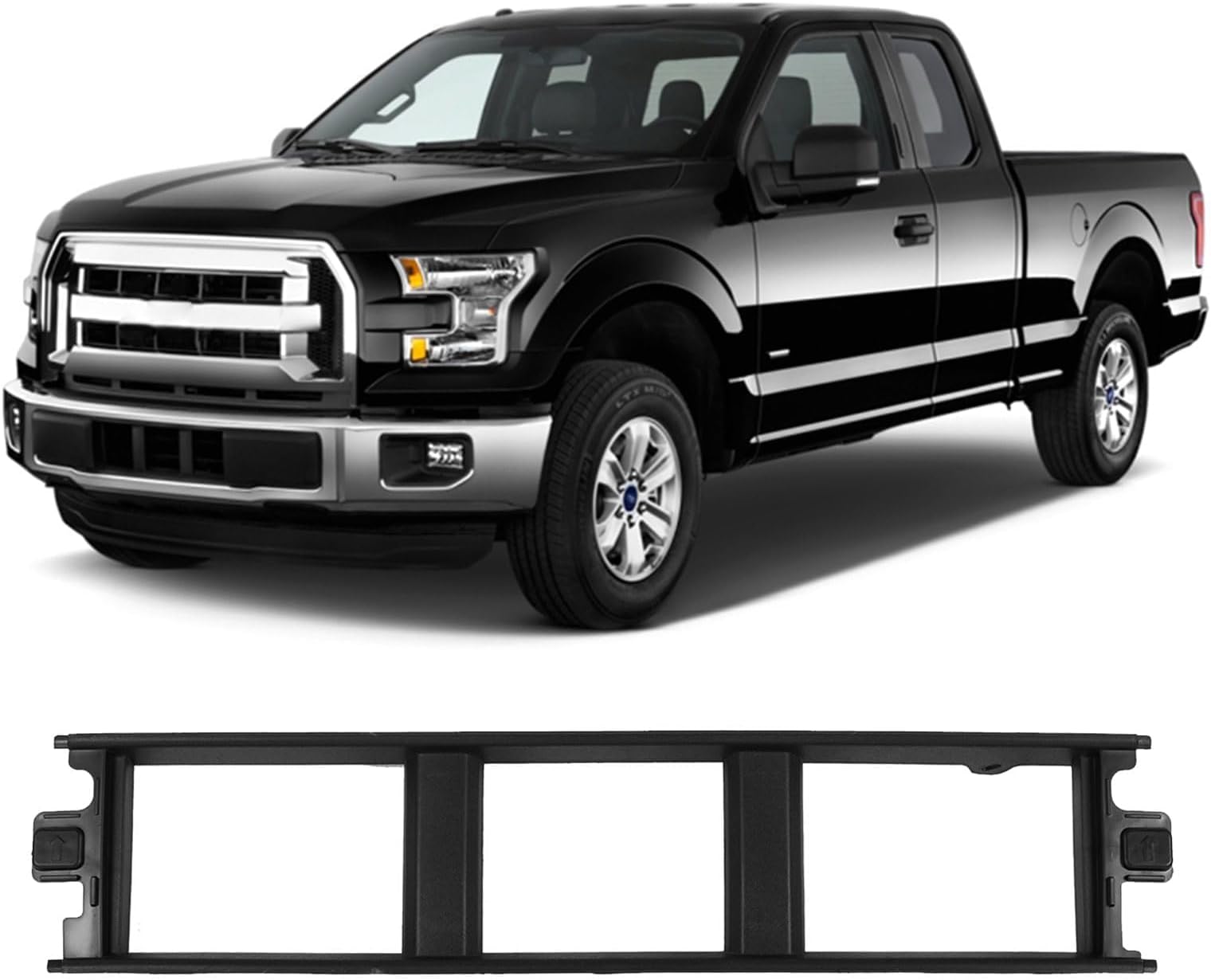 KARPAL Front Bumper Lower Center Cover Compatible With 2018-2020 Ford F150 3.3L 5.0L JL3Z17B968AB