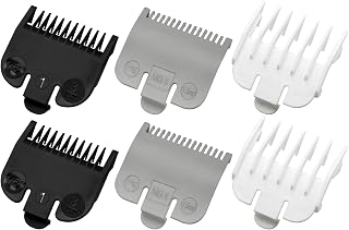 6 PCS Clipper Guard Set for Wahl, Premium Nylon Trimmer Guards for Wahl #1/2, #1, #1-1/2, Clipper Guards to Cutting Hair