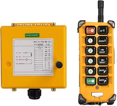 Control remoto de grúa de 12 V, controlador de elevación IP65 resistente, interruptor industrial, control remoto de elevación de grúa VQP con 1