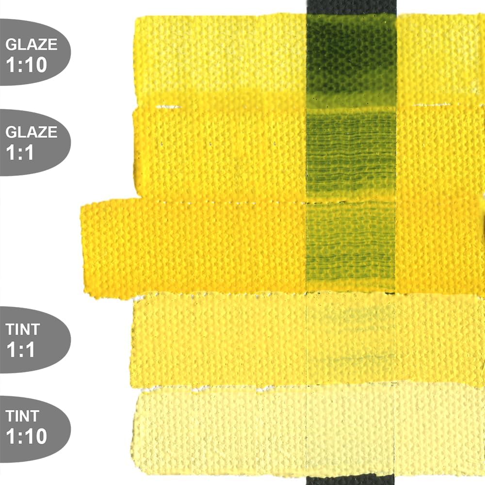 GOLDEN Fluid Acrylics, Benzimidazolone Yellow Medium, 4 fl. oz. Bottle, Professional Acrylic Paint, Semi-Transparent