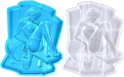 Molde de estatuas femeninas de silicona, escultura femenina de medio cuerpo, molde de resina epoxi, decoración de pared de escritorio para