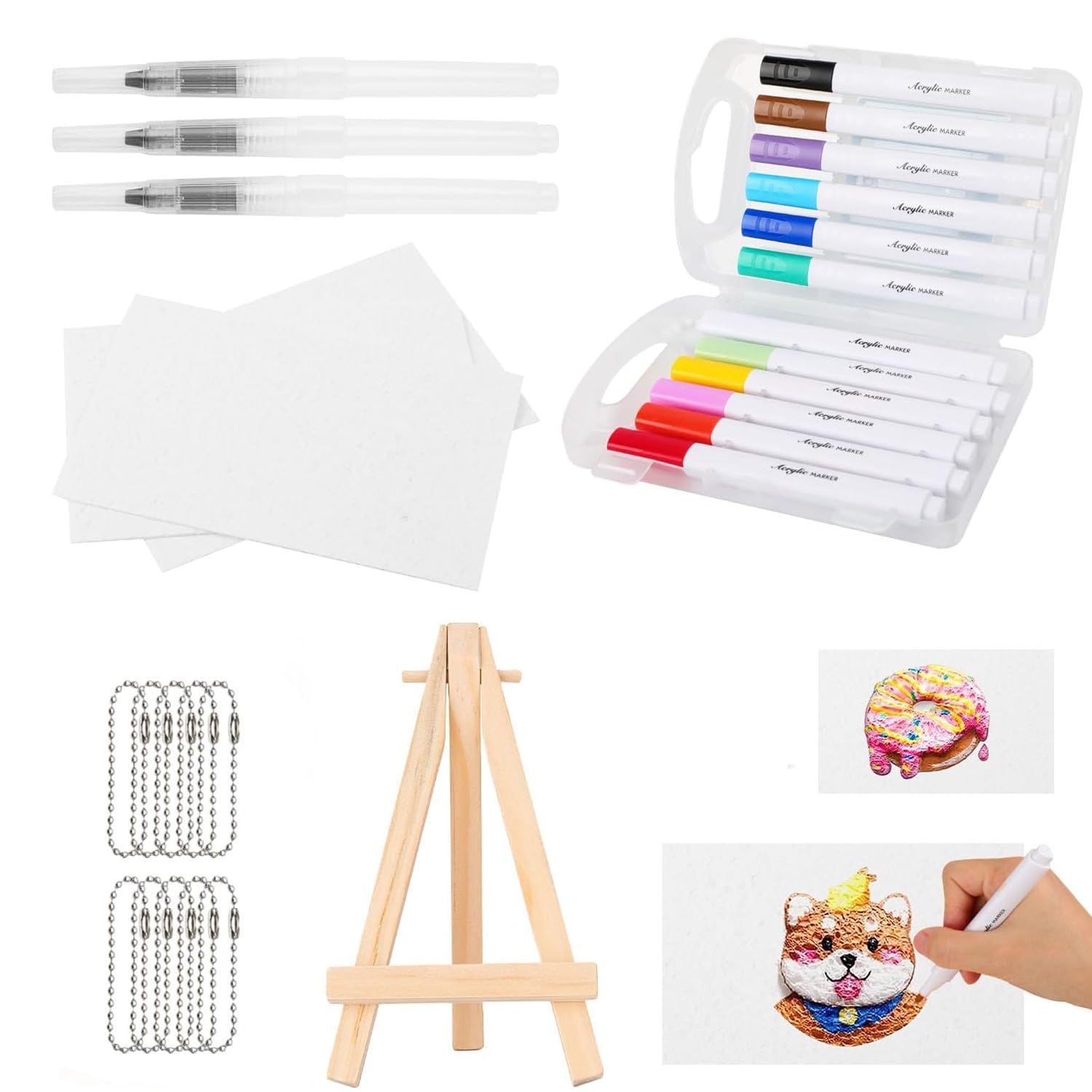 Magic Foam Texture Painting Kit, Magic Puffy Paint, Popcorn Drawing Texture Painting, DIY Bubble Popcorn Drawing Pens, Magical 3D Effect Texture Painting Kit (Rectangle)