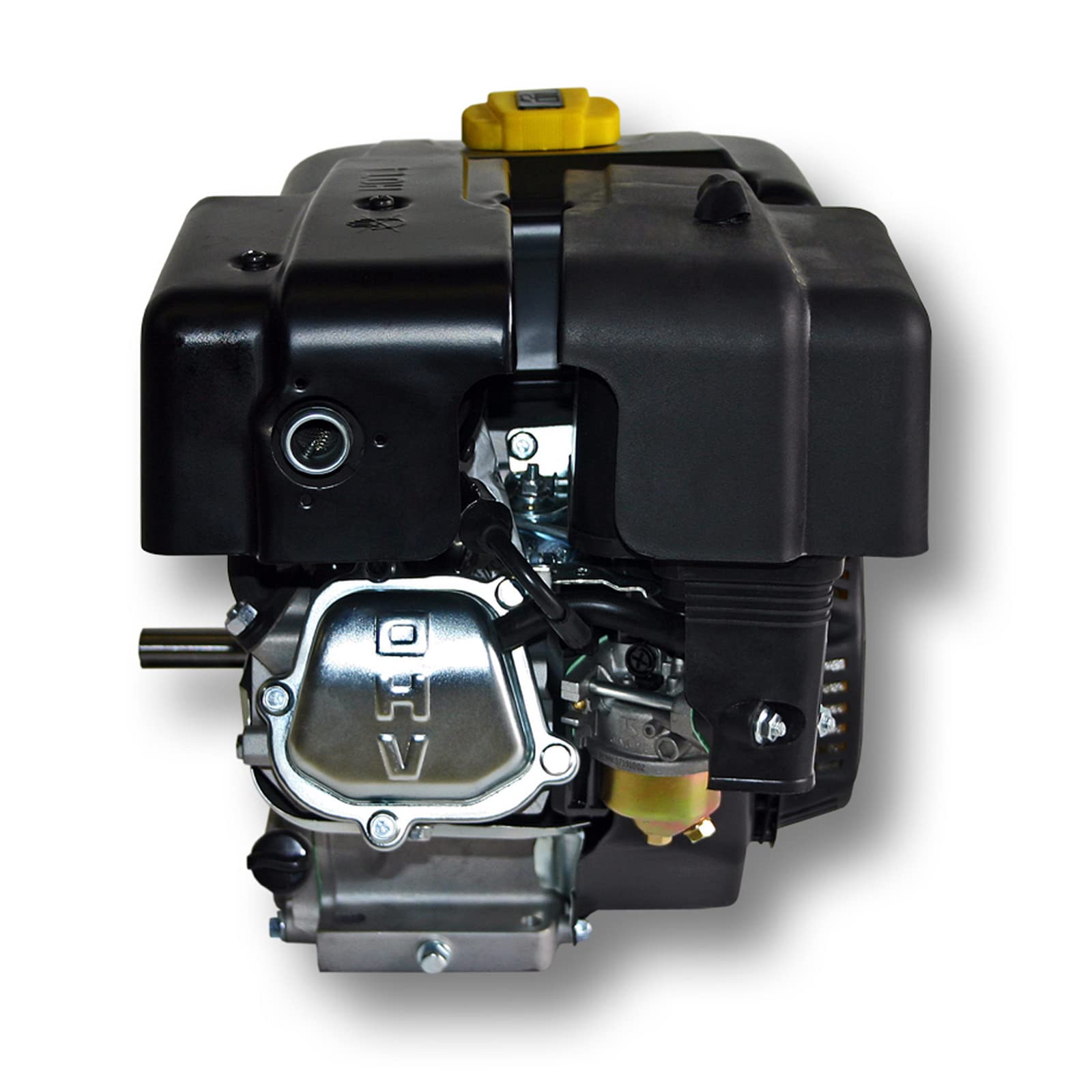 Wiltec LIFAN 168 F-2B Moteur essence – 380 x 360 x 260 mm – 4,8 kW (6,5 CV) – 196 ccm – 4 temps, Ø arbre 20 mm – capacité 3,6 L – OHV – Refroidi par air – Monocylindre Lanceur manuel – Kart Jardin