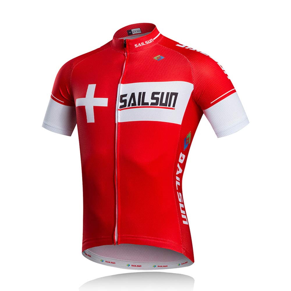 JPOJPO Men's Cycling Jersey,Bike Short Sleeve,Mountain Riding Shirt, Breathable, Quick Dry Biking Shirt