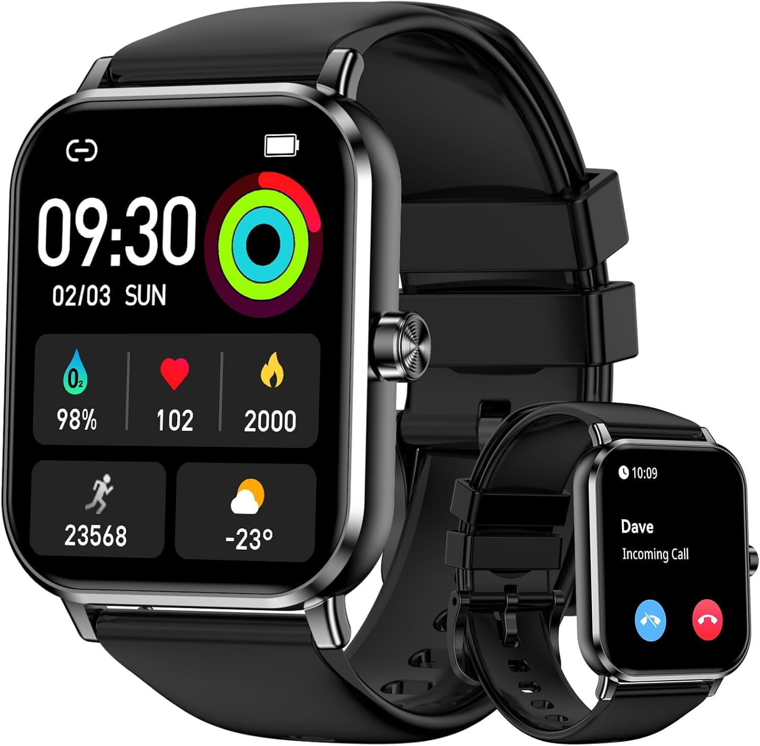 Smart Watch for Men Women, 1.83" HD Touchscreen Fitness Tracker, Smartwatch with Bluetoot…