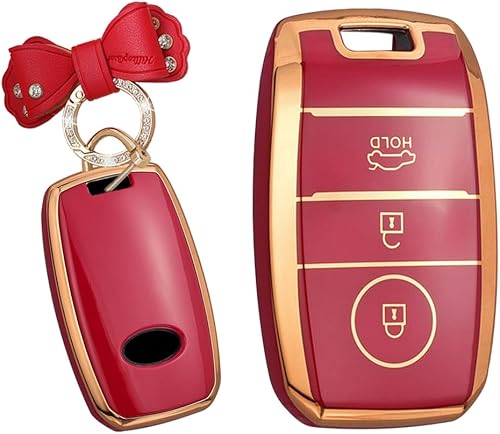Miniatura 9 de Funda de TPU suave para llaves compatible con Kia K3 K5 Cerato Llavero Llavero Llavero Protector de llave 3 botones