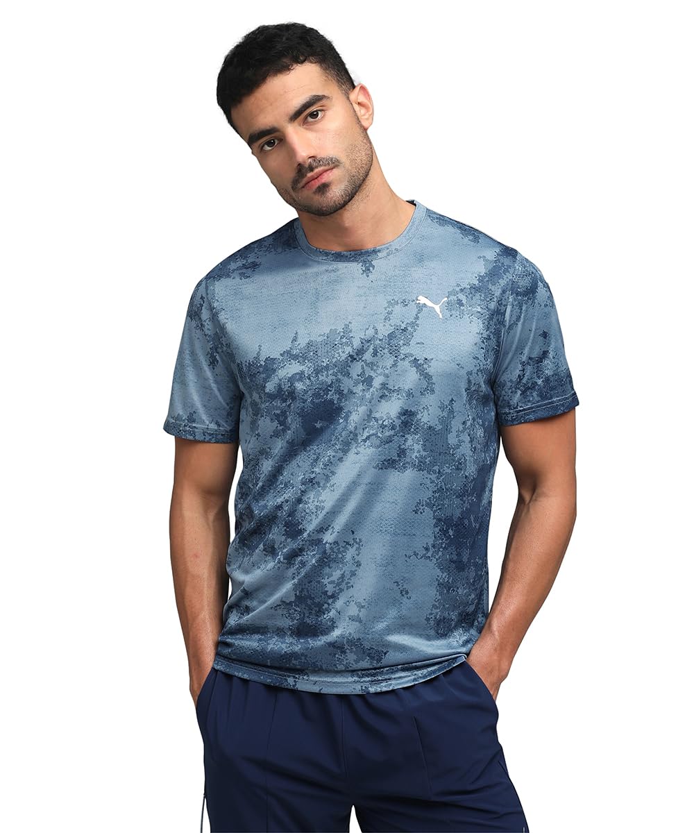 PUMA M TAD Essentials AOP Tee Cool Blue