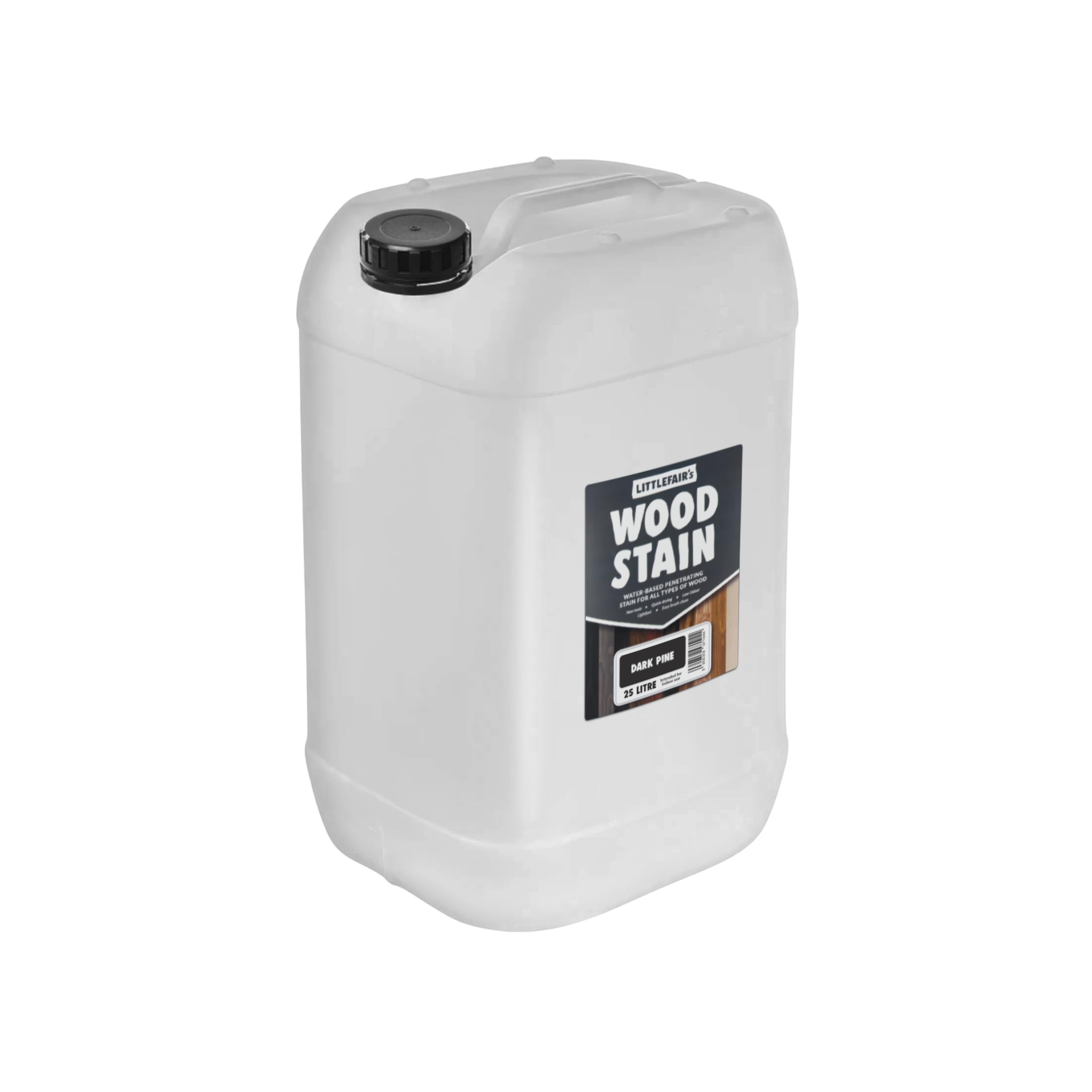 Littlefair's Wood Stain Water-Based - (Dark Pine) – Non-Toxic, Eco-Friendly & Quick Drying - Easy-to-Apply, Concentrated Formula for All Wood Types – 25 LTR