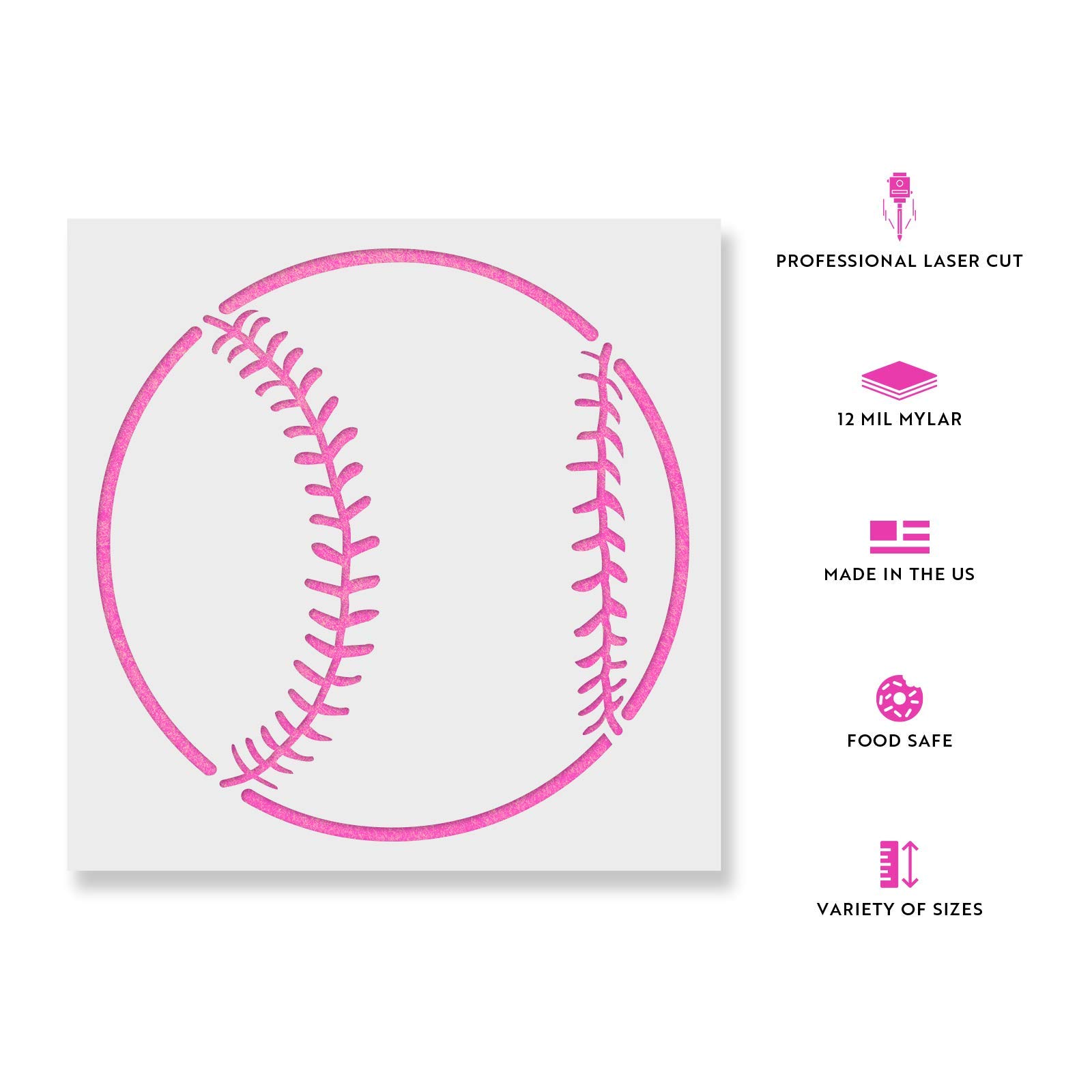 Baseball Stencil - Baseball Stencil DIY, Baseball Stencil, Baseball Stencil Art, Baseball, Stencil Baseball