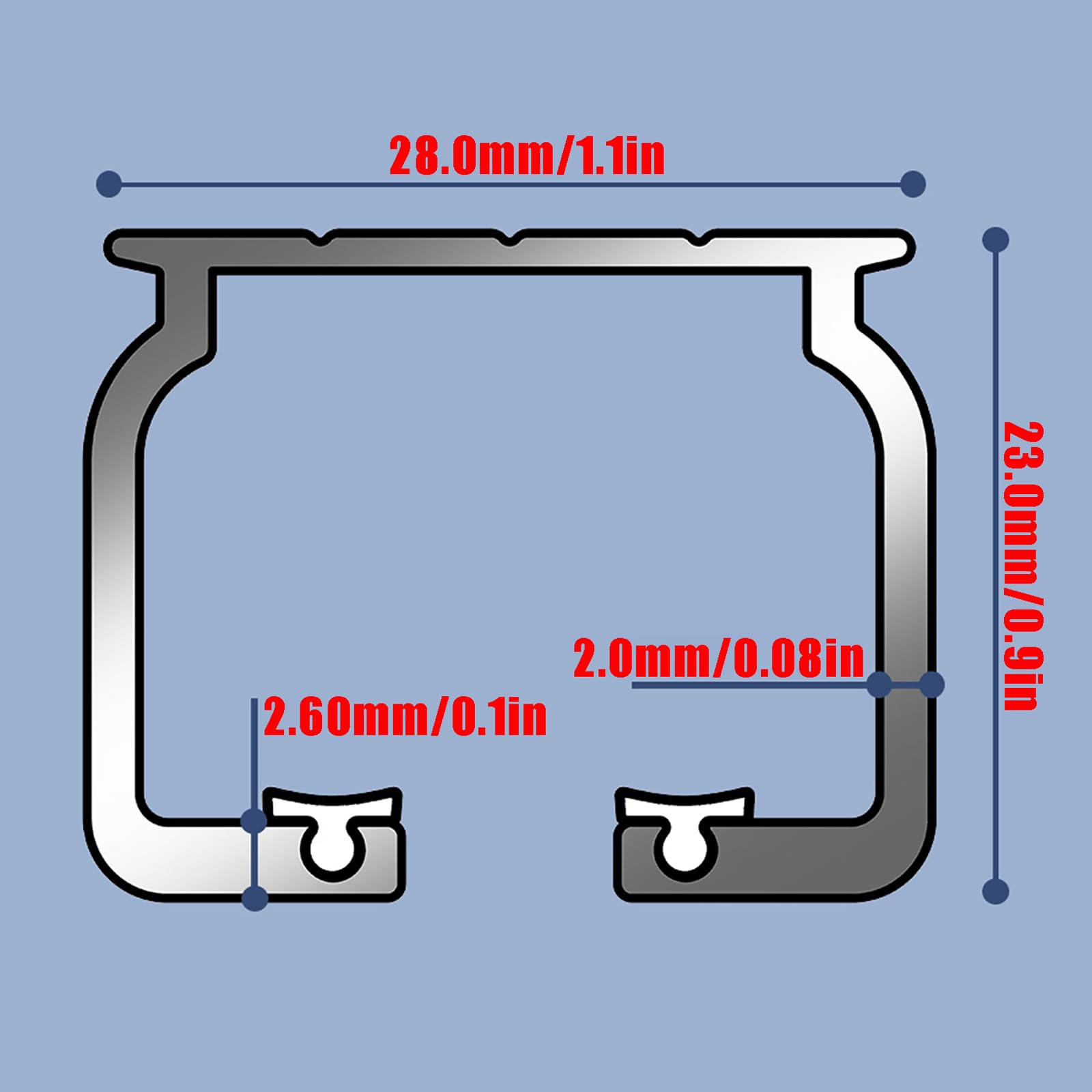 Heavy-Du - Riel silencioso de aluminio de 3 m, riel de pared y techo de 2 mm de grosor para divisor de habitaciones, aislamiento de privacidad, montaje superior/lateral, color negro h