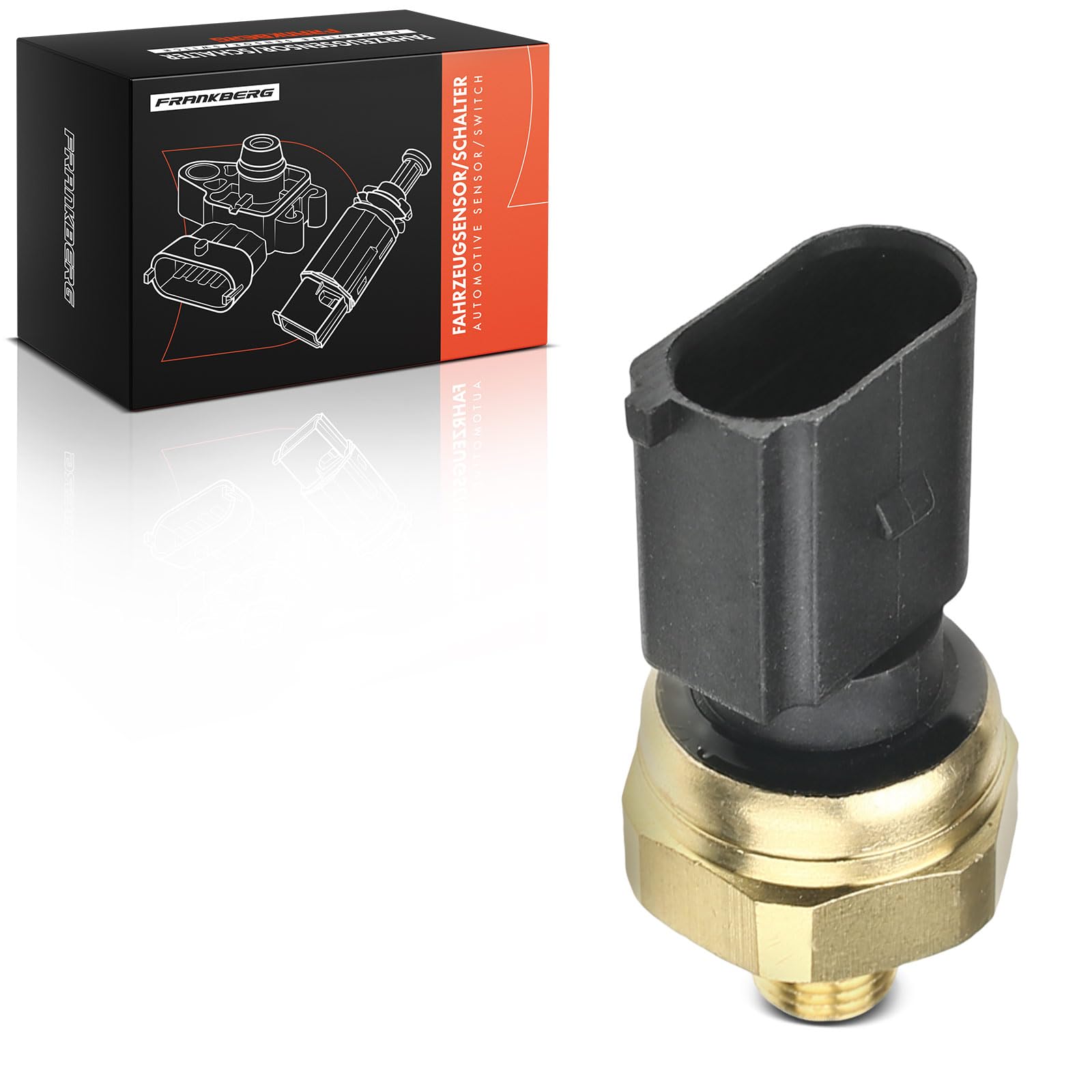Frankberg Capteur de pression de carburant 06E906051K | Compatible avec: R8 Spyder 4S9, Polo 6C1 6R1, A8 4E2 4E8, T.o.u.r.a.n 1T1 1T2, Golf Plus 521 5M1, O.c.t.a.v.i.a II 1Z3