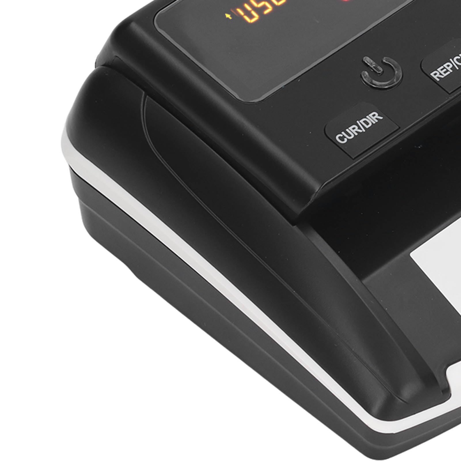 Verifica Banconote USD EUR, Conteggio Accurato Ad Alta Efficienza 100‑240 V Funzionamento Semplice Rilevatore di Banconote con Batteria Al Litio da 500 MAh per Negozi,