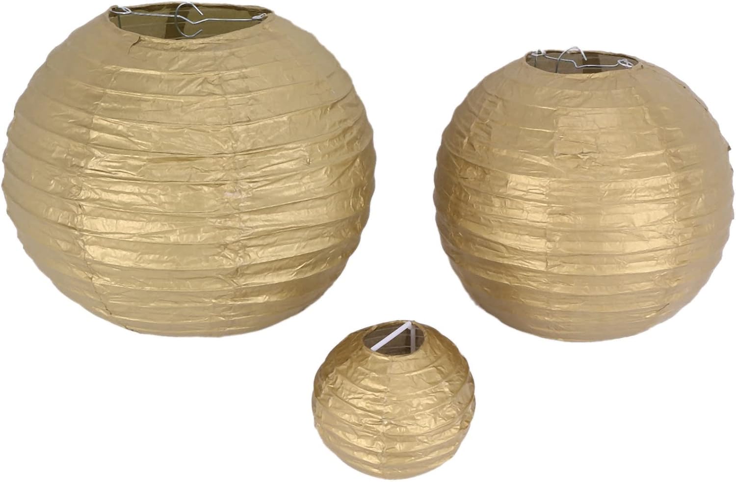 Decorative Party Paper Lanterns 60 Pcs Gold White Black Round Japanese/Chinese Lantern Lanterne Papier