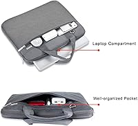 Vista 4 de Voova Funda protectora para laptop de 15.6 pulgadas, 360° compatible con MacBook Air 15 M2/M3/M4, MacBook Pro 15/16, Lenovo Dell HP de 15-16 Gris