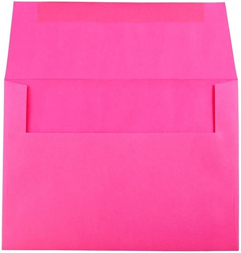 Miniatura 4 de JAM PAPER Sobres de invitación de colores A1 de 4 barras - 3 58 x 5 18 - Ultra fucsia rosa intenso - 50 unidades