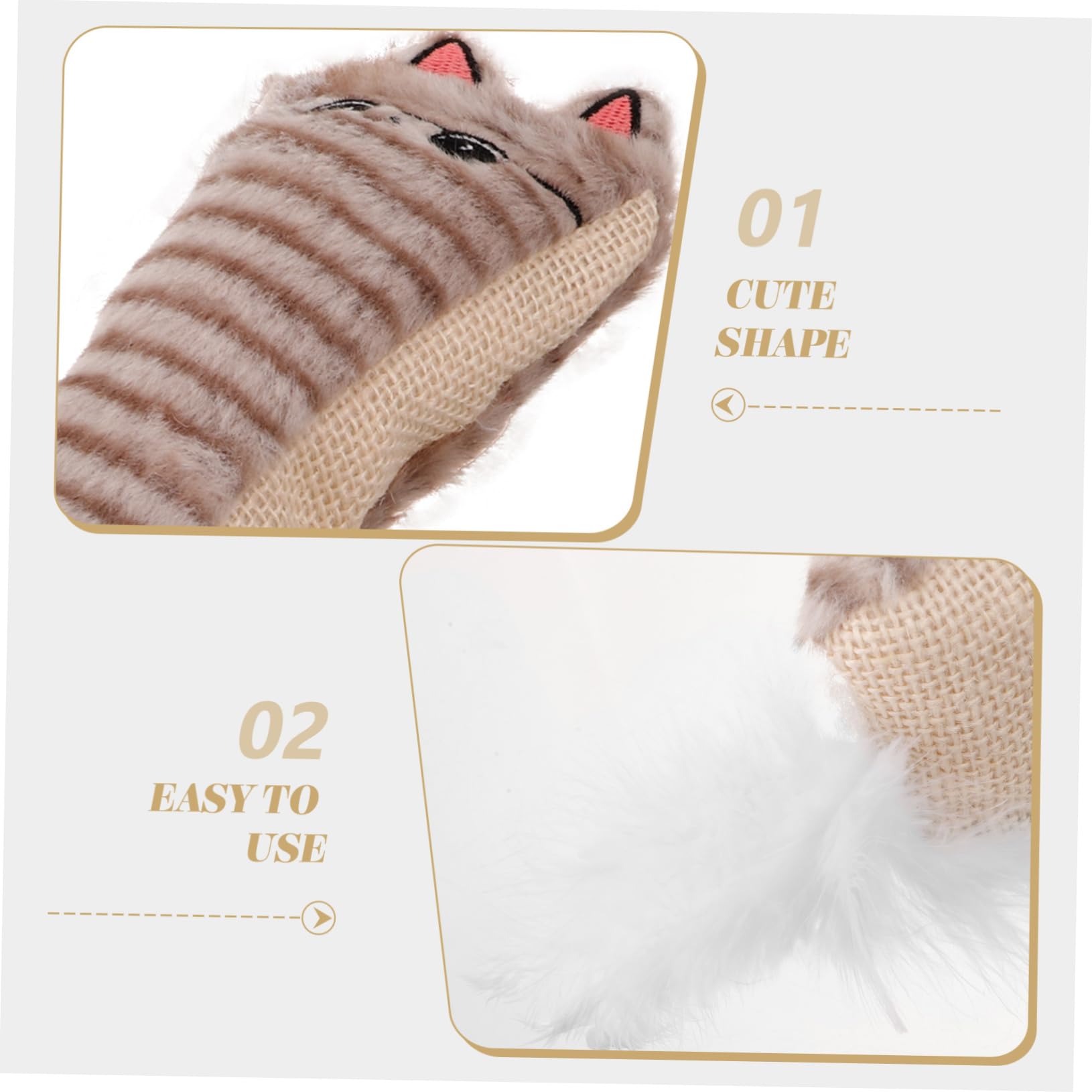 Didiseaon Jouet en Peluche en Papier Sisal pour Chat Jouet Interactif À Mâcher pour Chaton